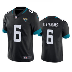 Men's Jacksonville Jaguars #6 Chris Claybrooks Black Vapor Untouchable Limited Stitched Jersey 