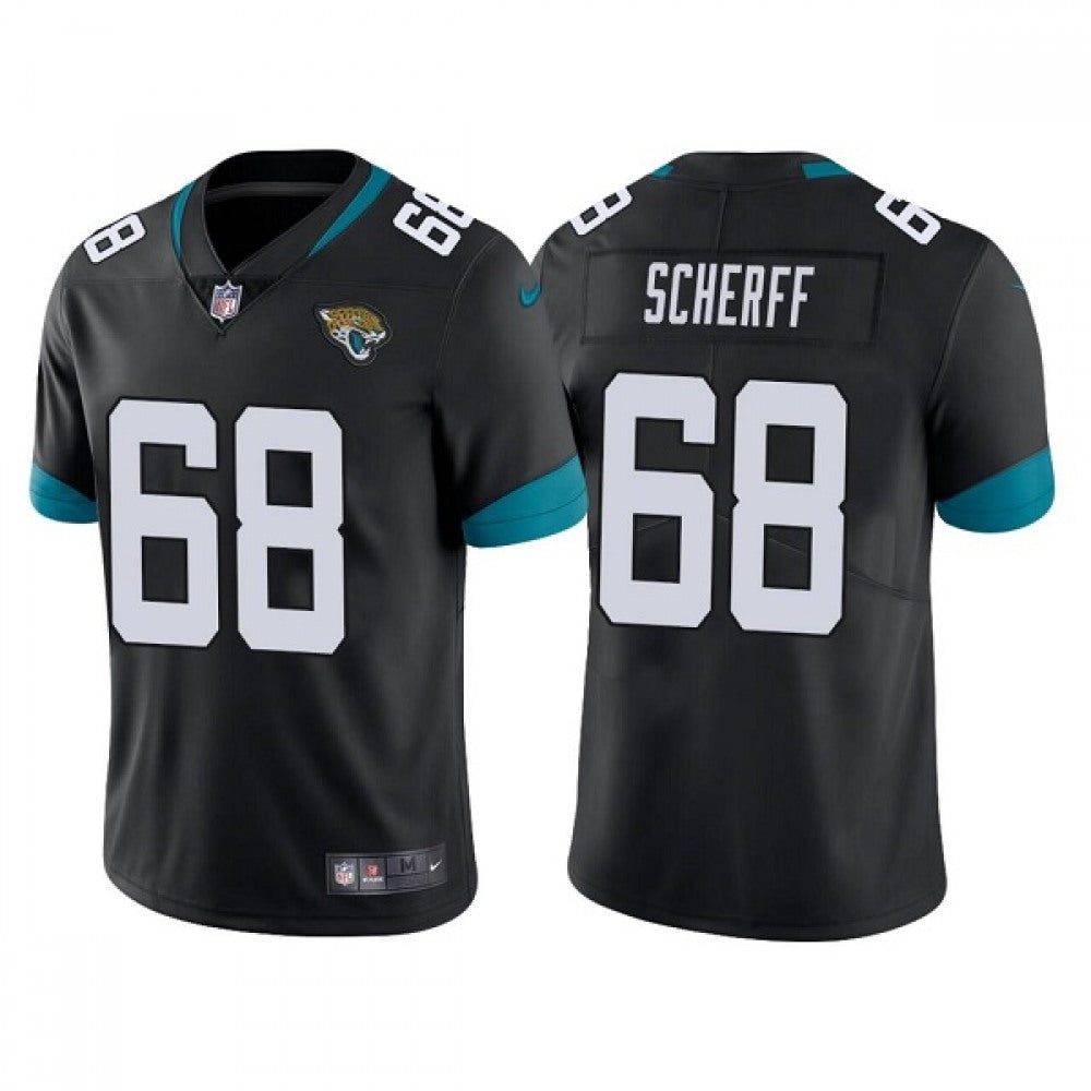 Men's Jacksonville Jaguars #68 Brandon Scherff Black Vapor Untouchable Limited Stitched Jersey 
