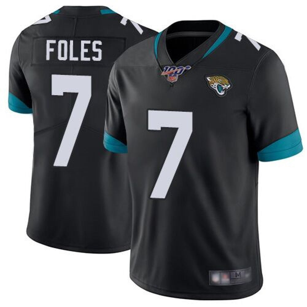 Men's Jacksonville Jaguars #7 Nick Foles Black 2019 100th Season Vapor Untouchable Limited Stitched NFL Jersey 