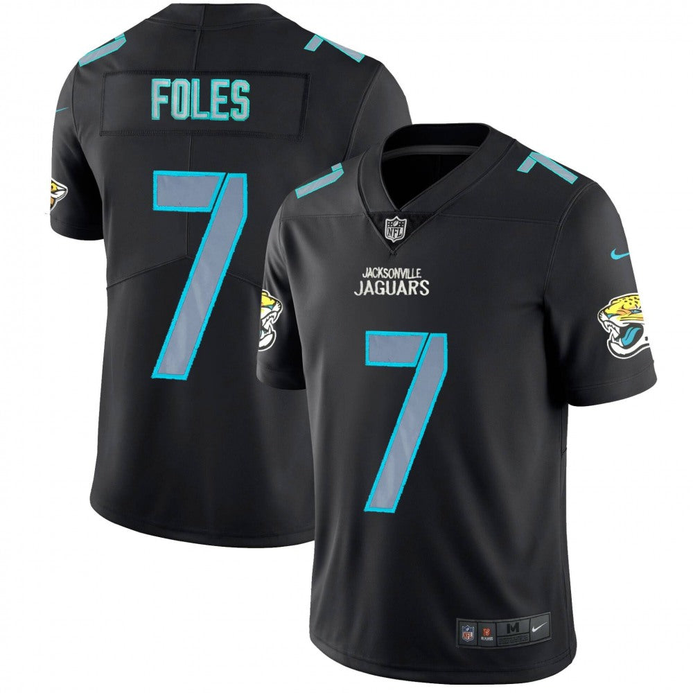 Men's Jacksonville Jaguars #7 Nick Foles Black Impact Limited Stitched NFL Jersey 