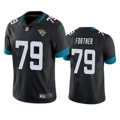 Men's Jacksonville Jaguars #79 Luke Fortner Black Vapor Untouchable Limited Stitched Jersey 