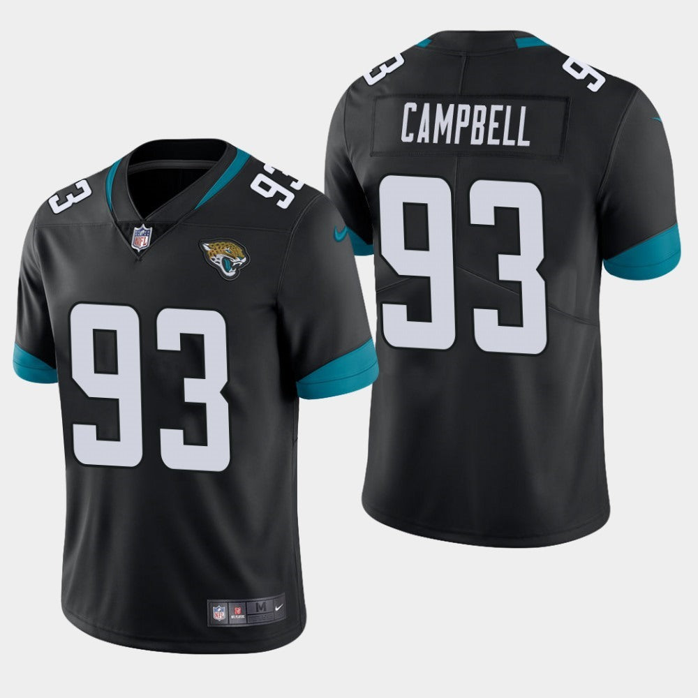 Men's Jacksonville Jaguars #93 Calais Campbell Black 2019 Vapor Untouchable Limited Stitched NFL Jersey 
