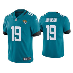 Men's Jacksonville Jaguars #19 Collin Johnson Blue Vapor Untouchable Limited Stitched Jersey 