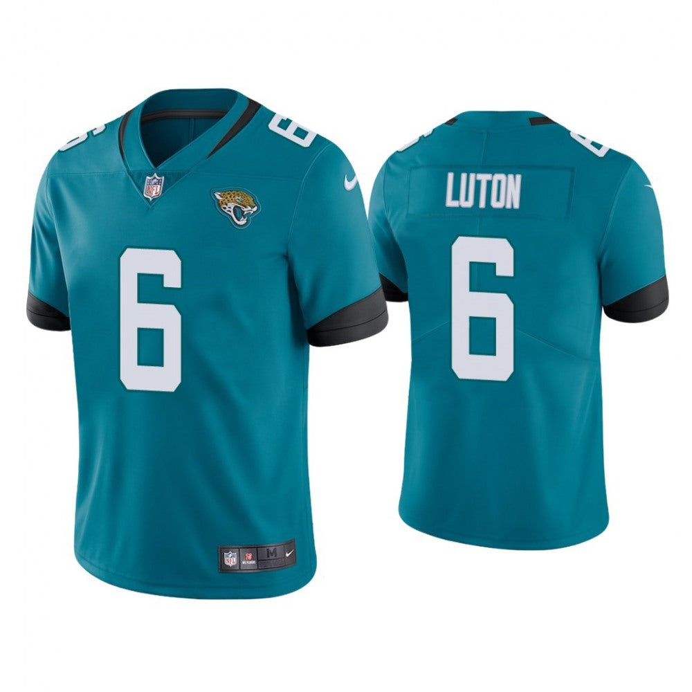 Men's Jacksonville Jaguars #6 Jake Luton Blue Vapor Untouchable Limited Stitched Jersey 