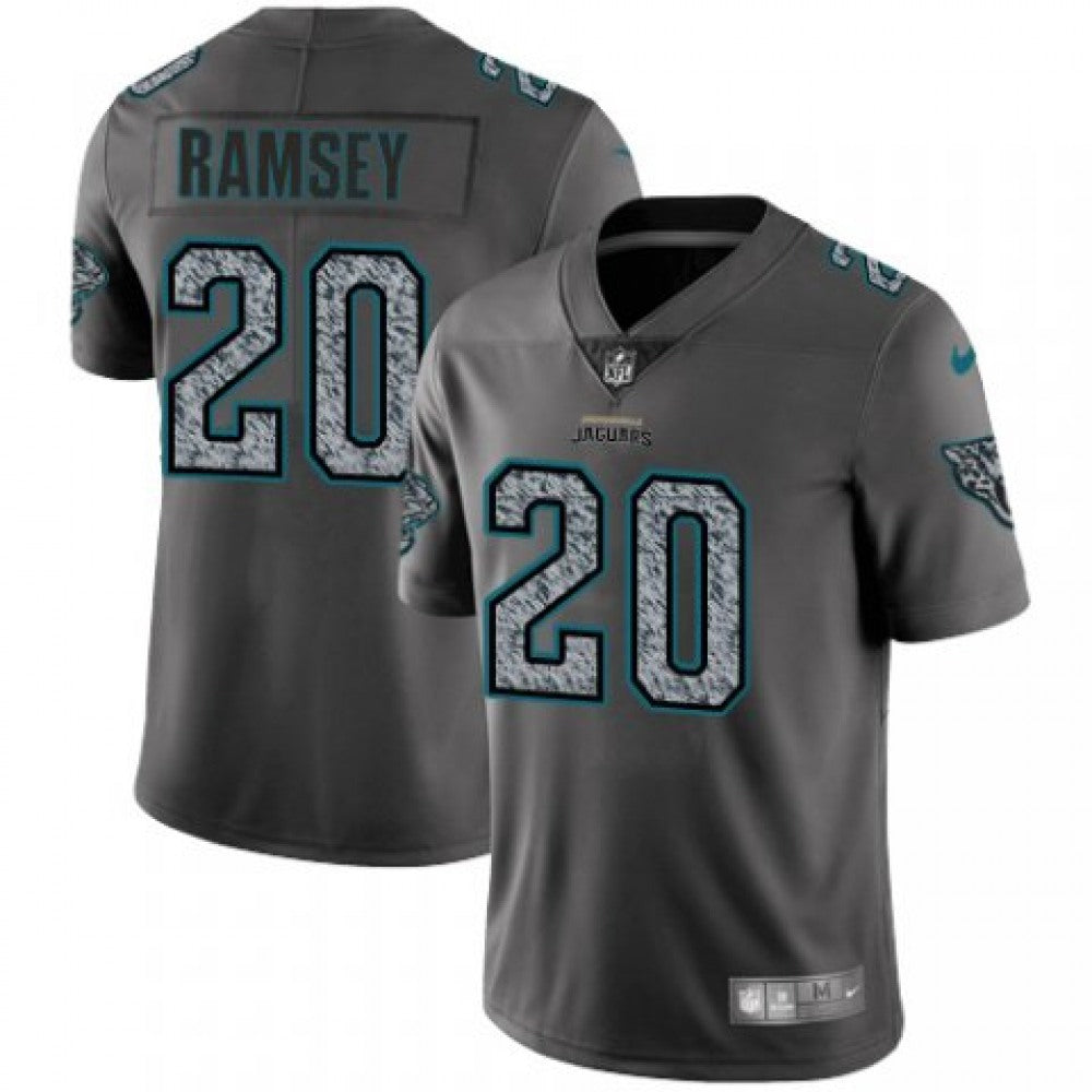 Men's Jacksonville Jaguars #20 Jalen Ramsey 2019 Gray Fashion Static Limited Stitched NFL Jersey Black 2019 Smoke Fashion Limited Stitched NFL Jersey 