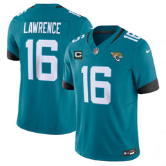 Men's Jacksonville Jaguars #16 Trevor Lawrence Teal 2023 F.U.S.E With 3- Star C Patch Vapor Untouchable Limited Stitched Jersey 
