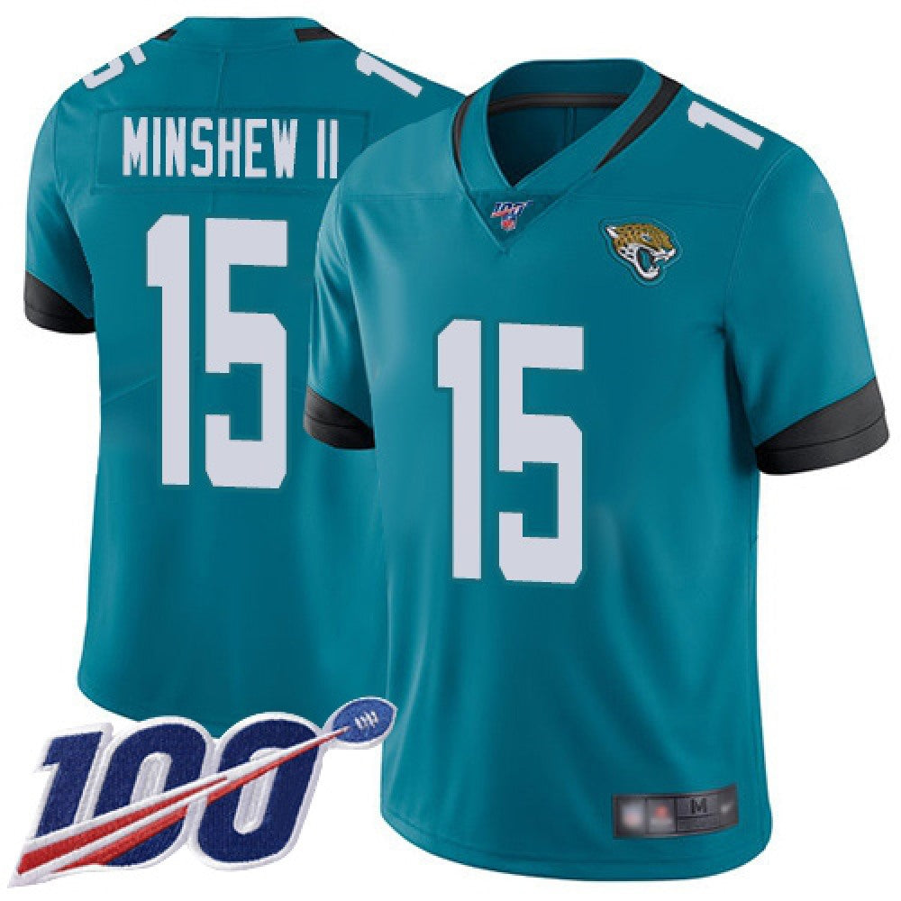 Men's Jacksonville Jaguars #15 Gardner Minshew II Teal 2019 100th Season Vapor Untouchable Limited Stitched NFL Jersey 