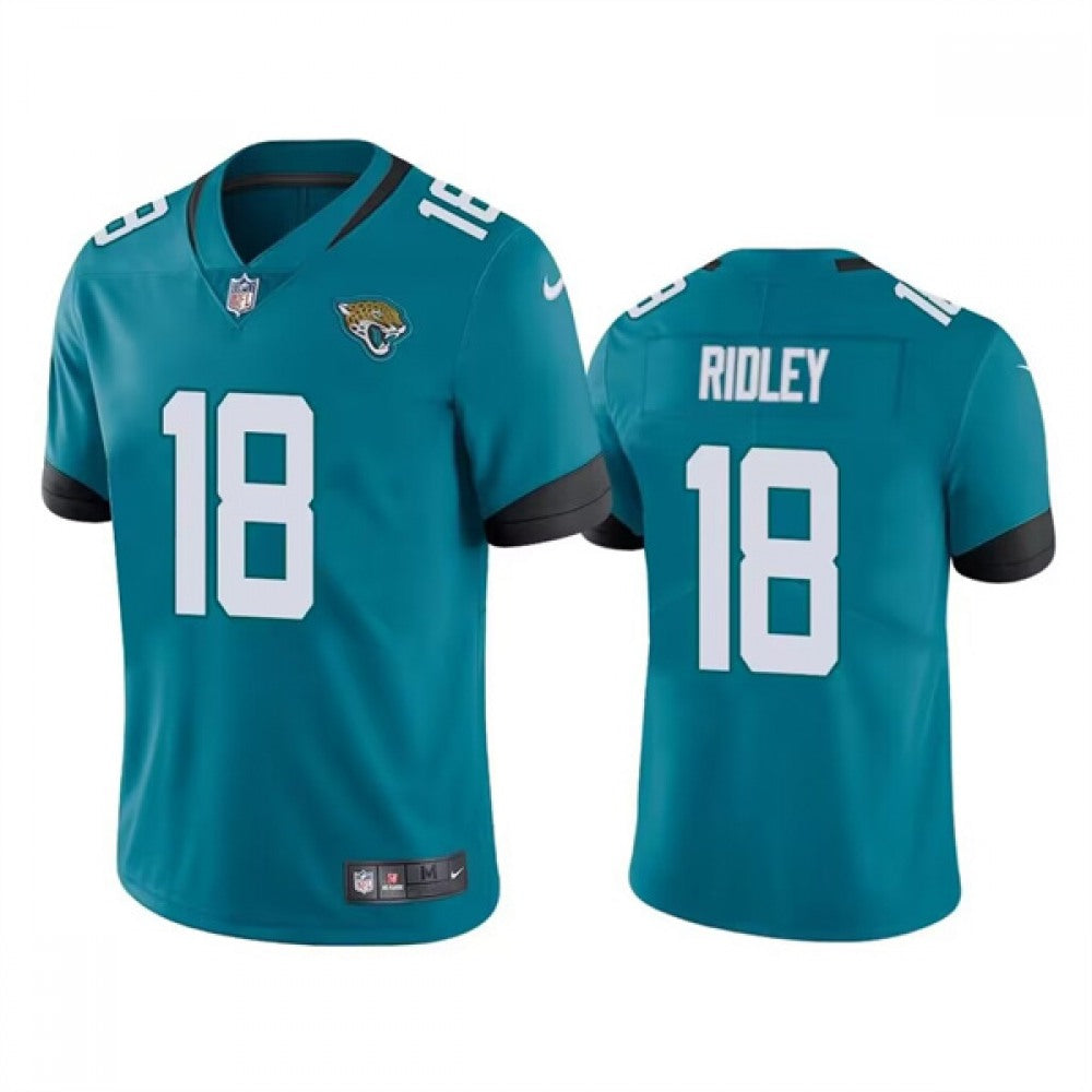 Men's Jacksonville Jaguars #18 Calvin Ridley Teal Vapor Untouchable Limited Stitched Jersey 