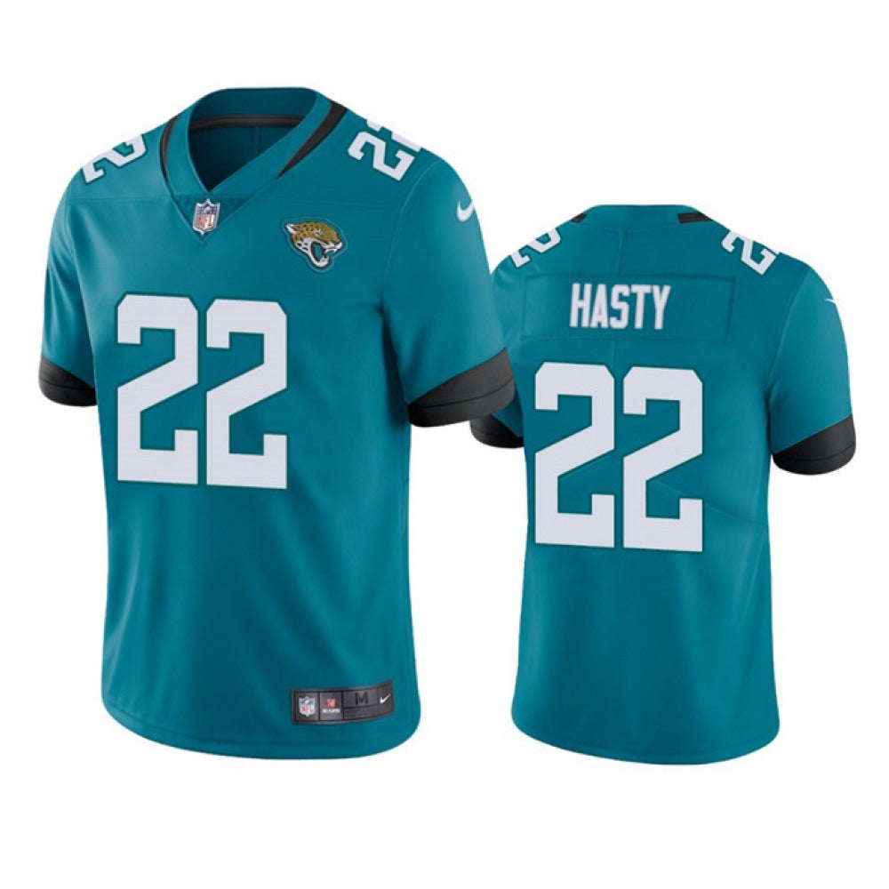 Men's Jacksonville Jaguars #22 JaMycal Hasty Teal Vapor Untouchable Limited Stitched Jersey 