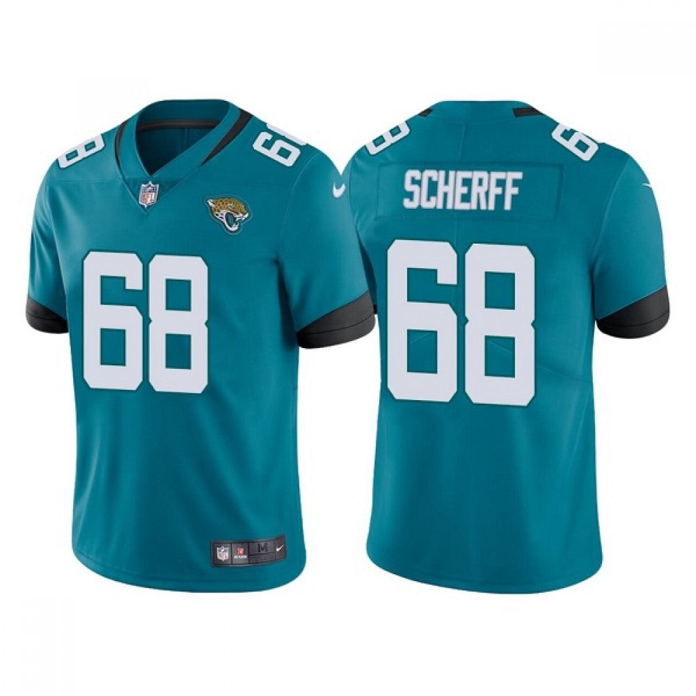Men's Jacksonville Jaguars #68 Brandon Scherff Teal Vapor Untouchable Limited Stitched Jersey 