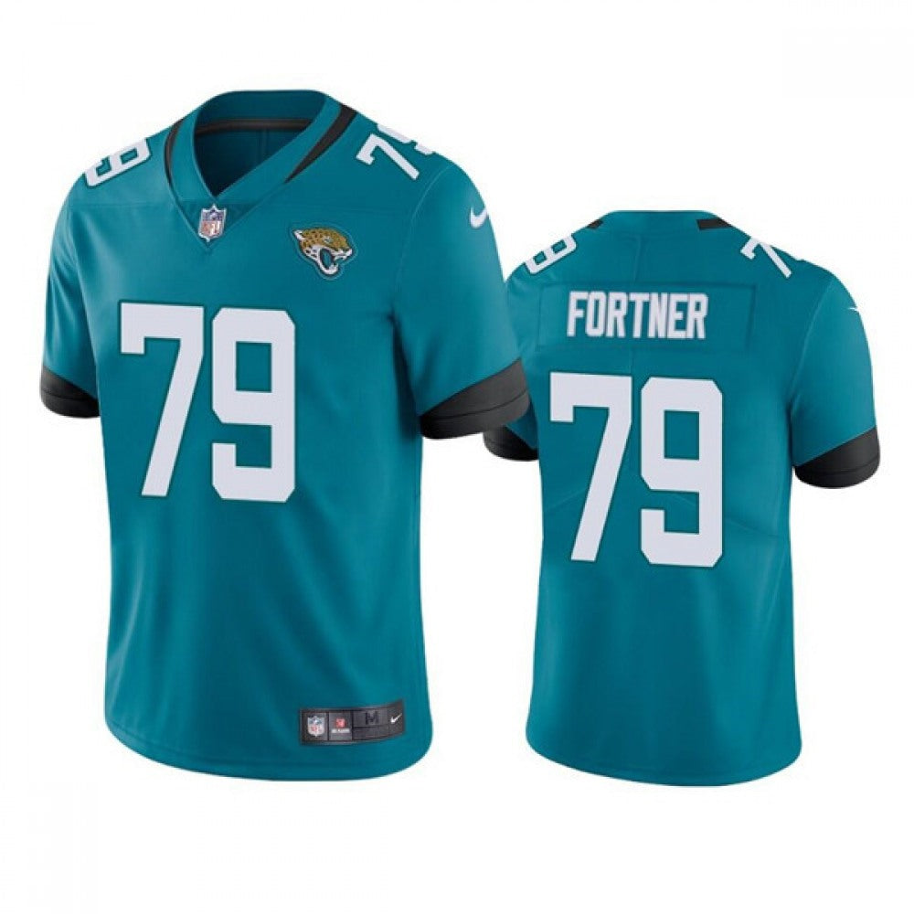 Men's Jacksonville Jaguars #79 Luke Fortner Teal Vapor Untouchable Limited Stitched Jersey 