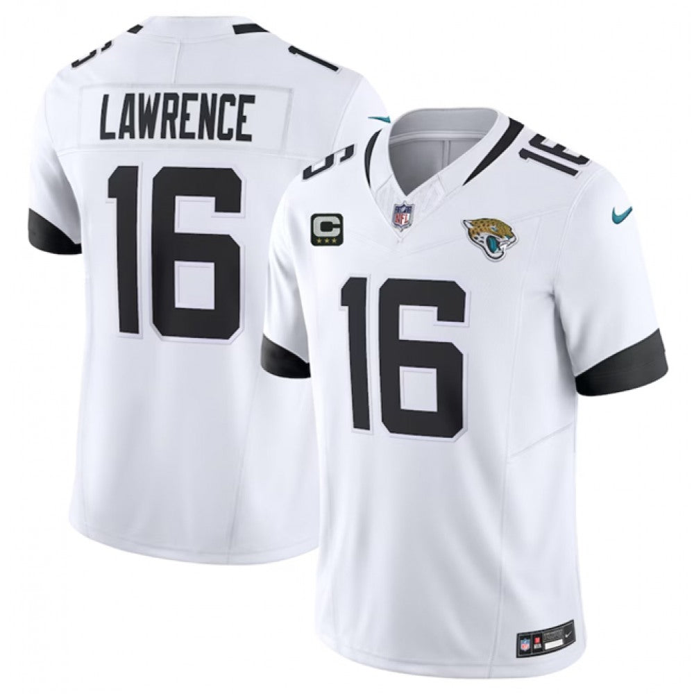 Men's Jacksonville Jaguars #16 Trevor Lawrence White 2023 F.U.S.E With 3- Star C Patch Vapor Untouchable Limited Stitched Jersey 