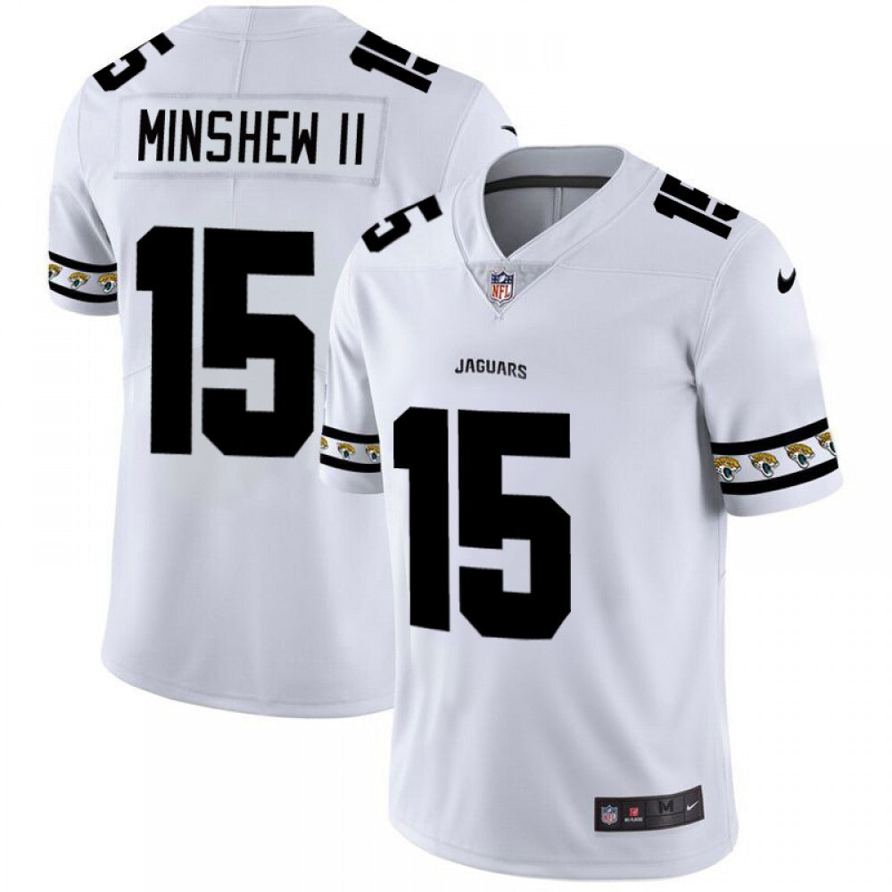 Men's Jacksonville Jaguars #15 Gardner Minshew II White 2019 Team Logo Cool Edition Stitched NFL Jersey 