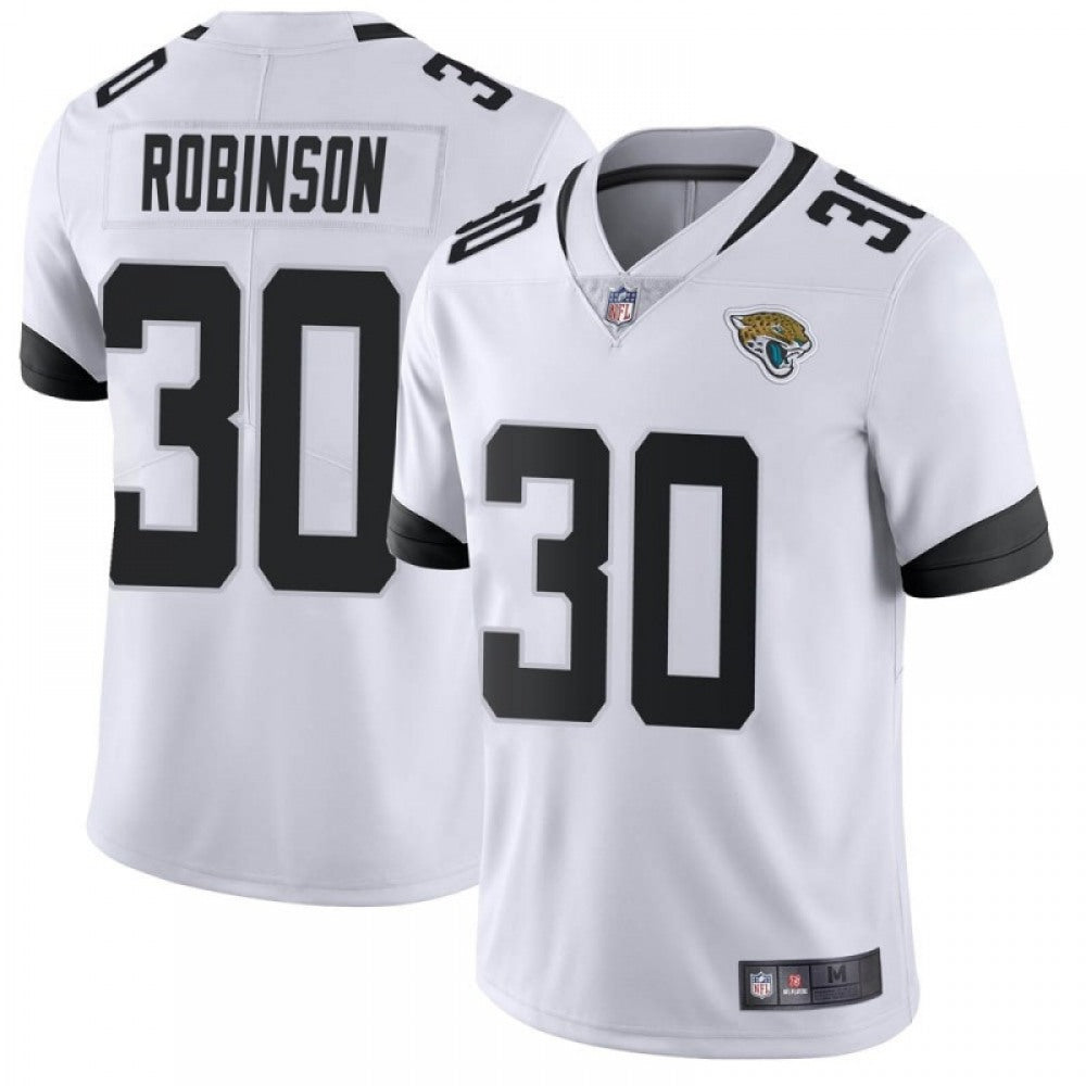 Men's Jacksonville Jaguars #30 James Robinson White Vapor Untouchable Limited Stitched Jersey 