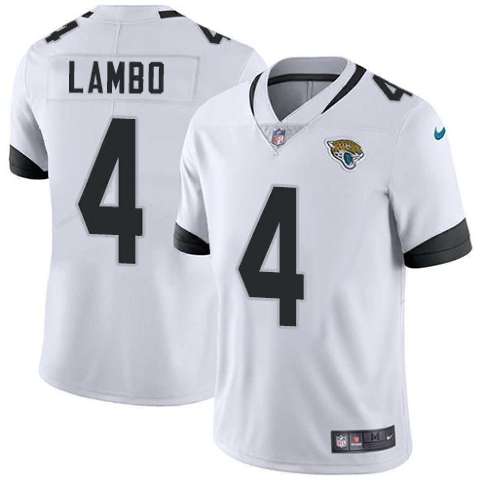 Men's Jacksonville Jaguars #4 Josh Lambo White Vapor Untouchable Limited Stitched NFL Jersey 