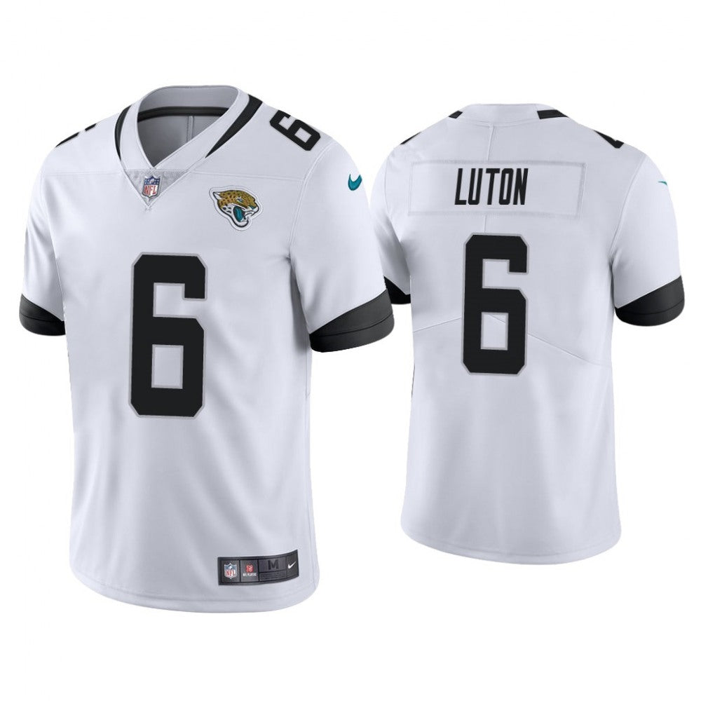 Men's Jacksonville Jaguars #6 Jake Luton White Vapor Untouchable Limited Stitched Jersey 