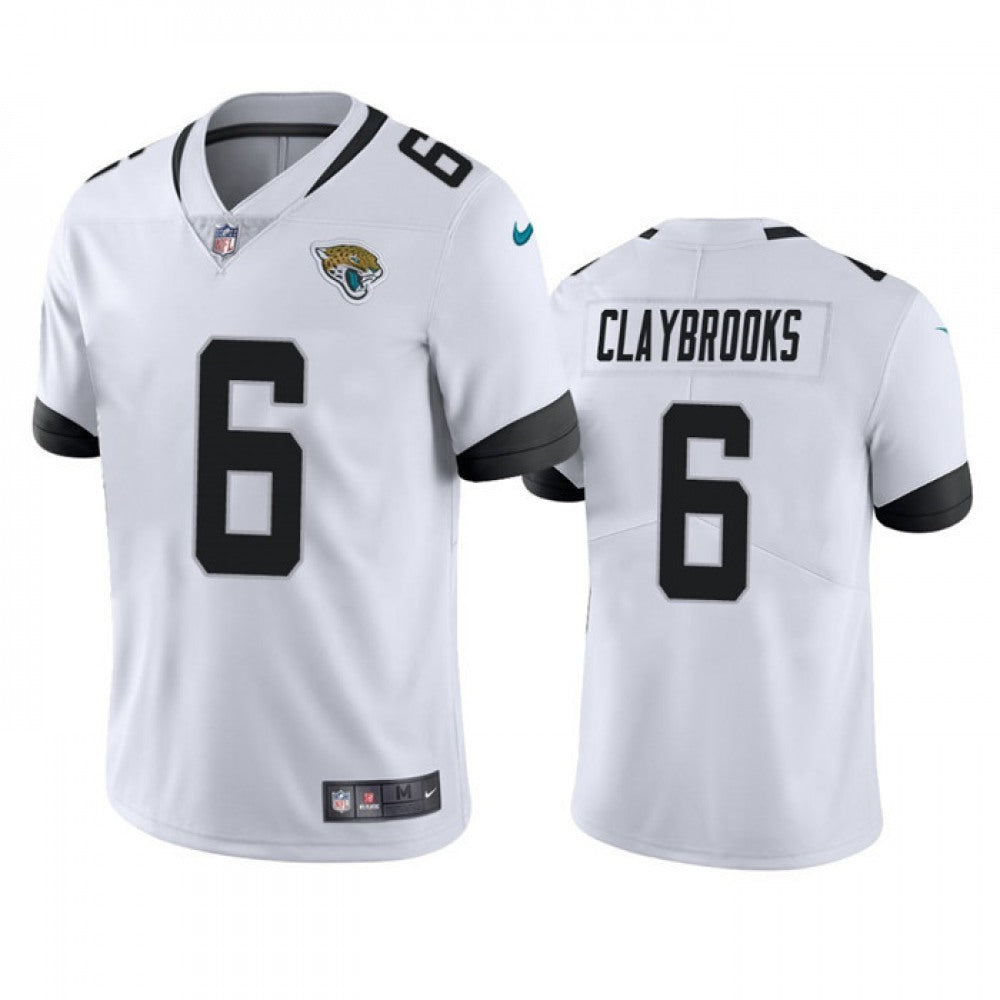 Men's Jacksonville Jaguars #6 Chris Claybrooks White Vapor Untouchable Limited Stitched Jersey 