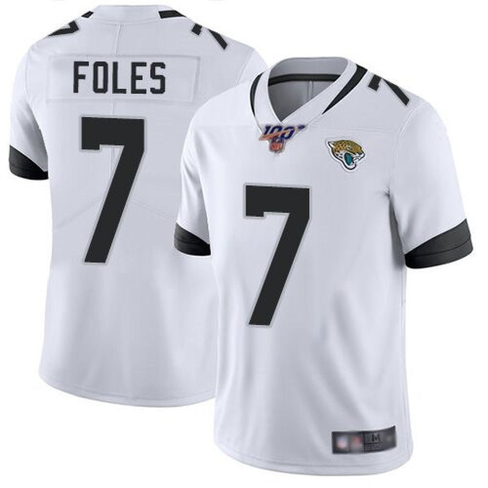 Men's Jacksonville Jaguars #7 Nick Foles White 2019 100th Season Vapor Untouchable Limited Stitched NFL Jersey 