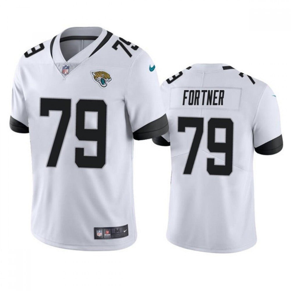 Men's Jacksonville Jaguars #79 Luke Fortner White Vapor Untouchable Limited Stitched Jersey 