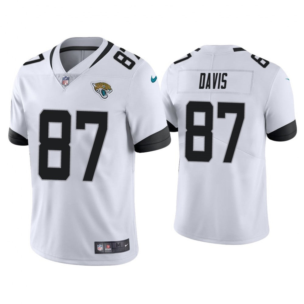 Men's Jacksonville Jaguars #87 Tyler Davis White Vapor Untouchable Limited Stitched Jersey 