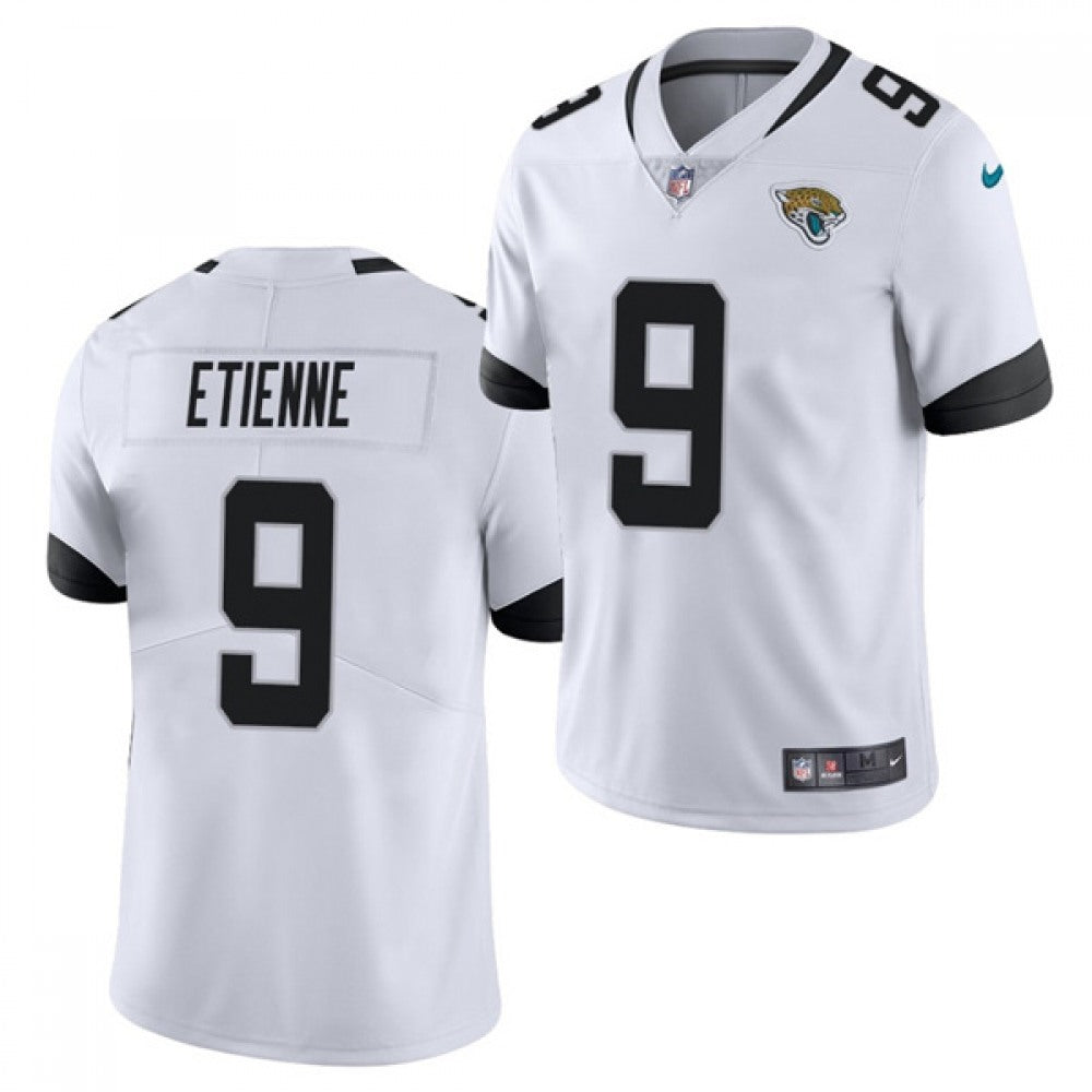 Men's Jacksonville Jaguars #9 Travis Etienne 2021 White Vapor Untouchable Limited Stitched Jersey 