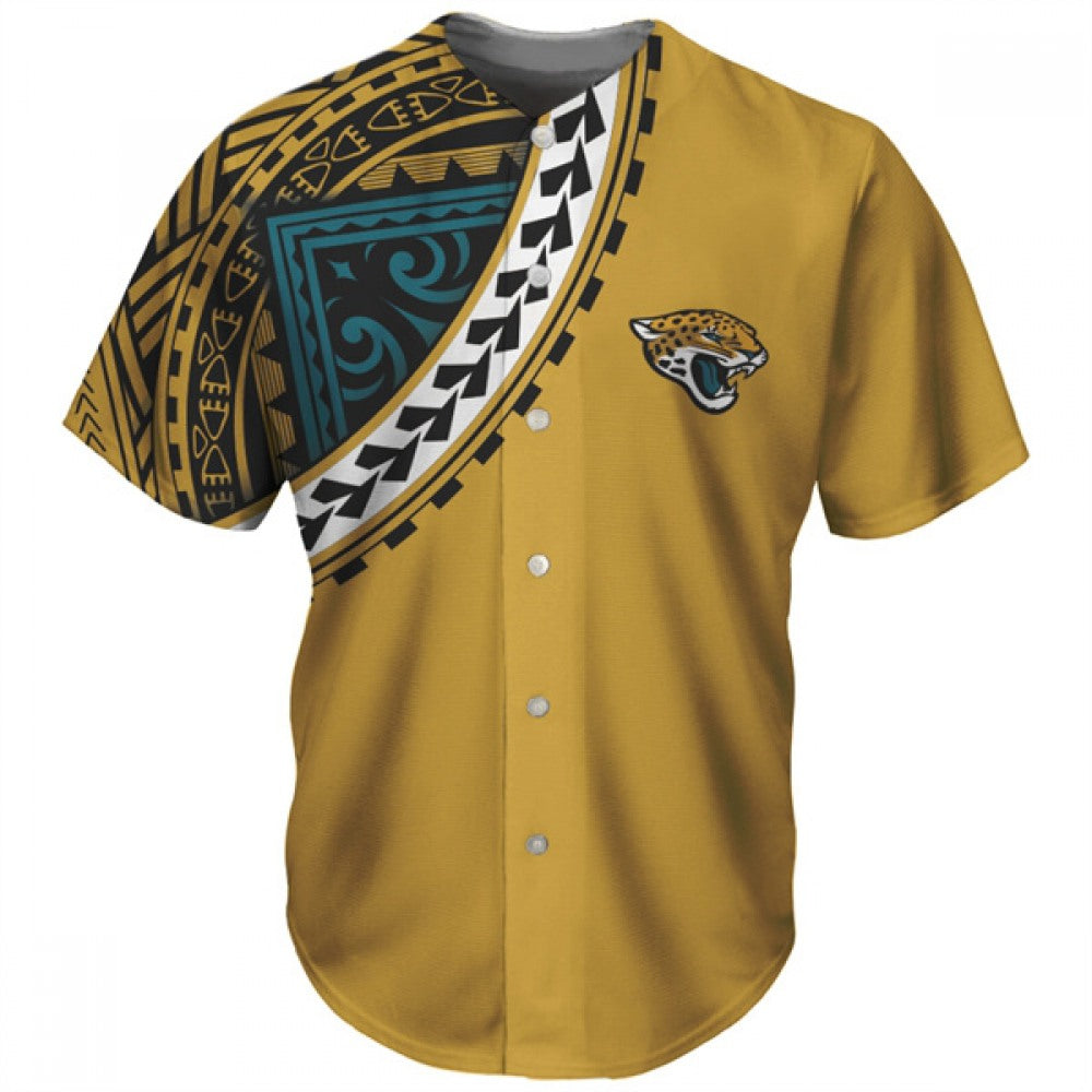 Men's Jacksonville Jaguars Yellow Baseball Jersey 