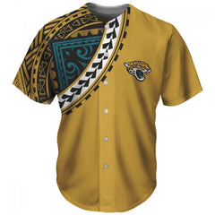 Men's Jacksonville Jaguars Yellow Baseball Jersey 