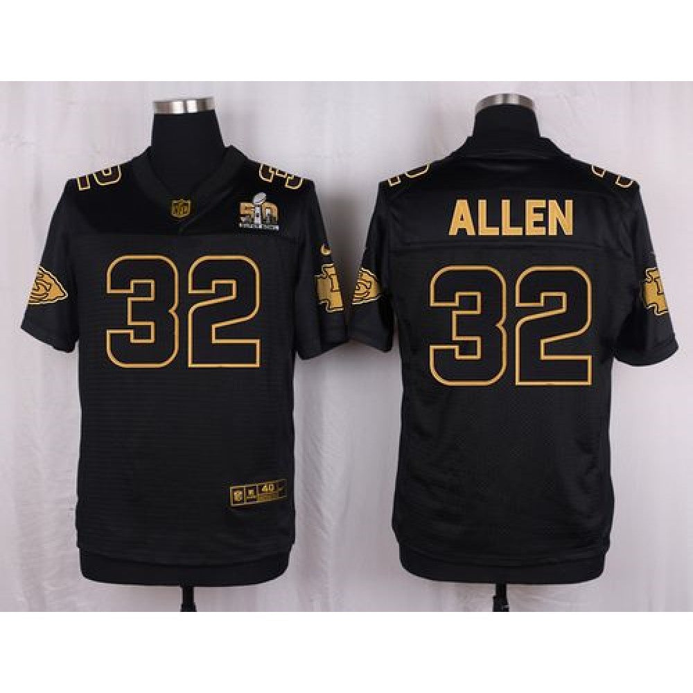 Chiefs #32 Marcus Allen Black Men's Stitched NFL Elite Pro Line Gold Collection Jersey 