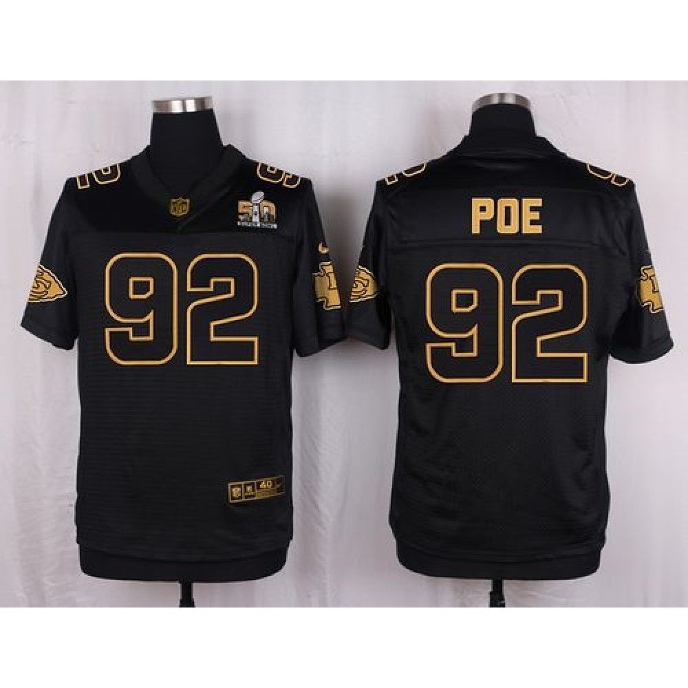 Chiefs #92 Dontari Poe Black Men's Stitched NFL Elite Pro Line Gold Collection Jersey 