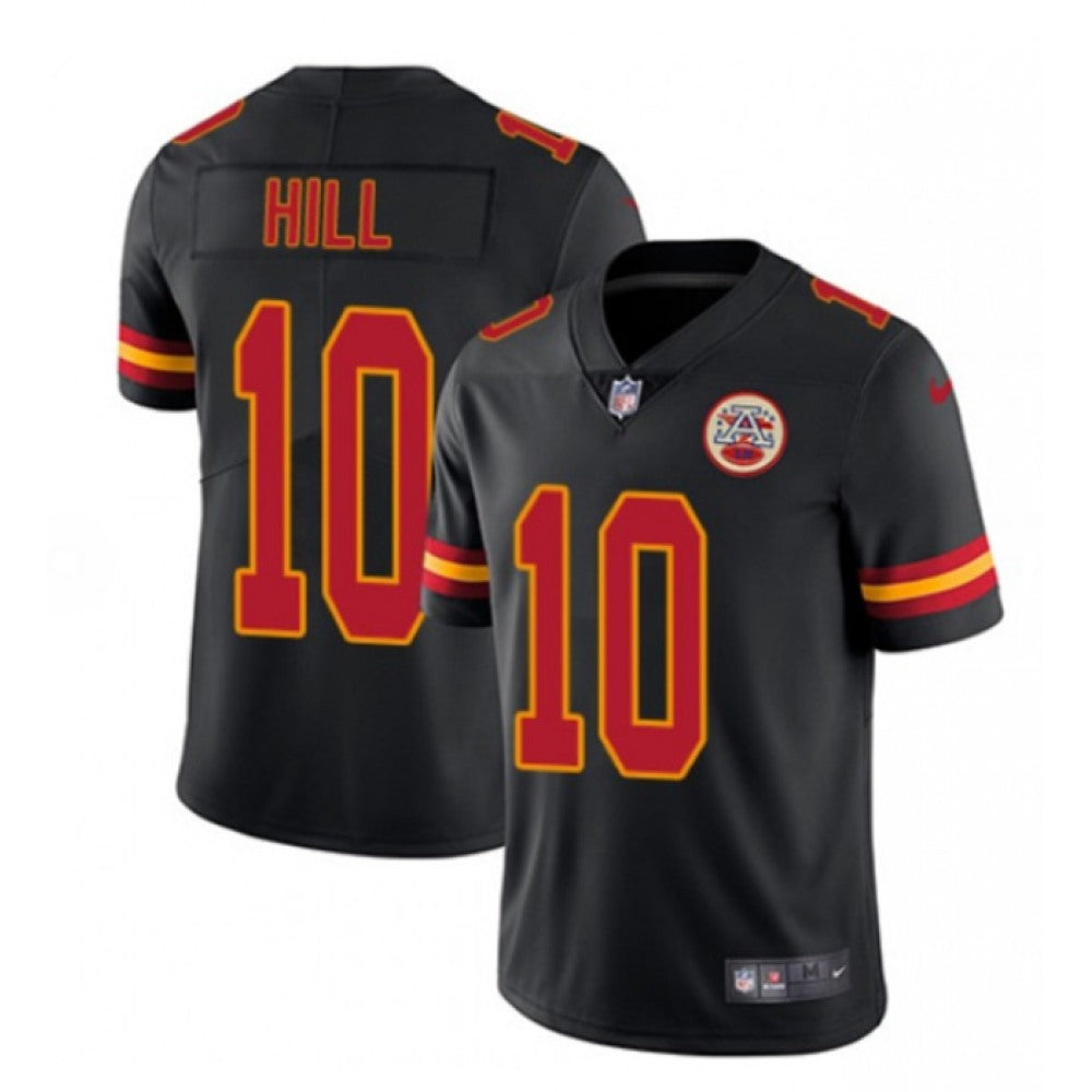 Men's Kansas City Chiefs #10 Tyreek Hill Black Limited Stitched NFL Jersey 