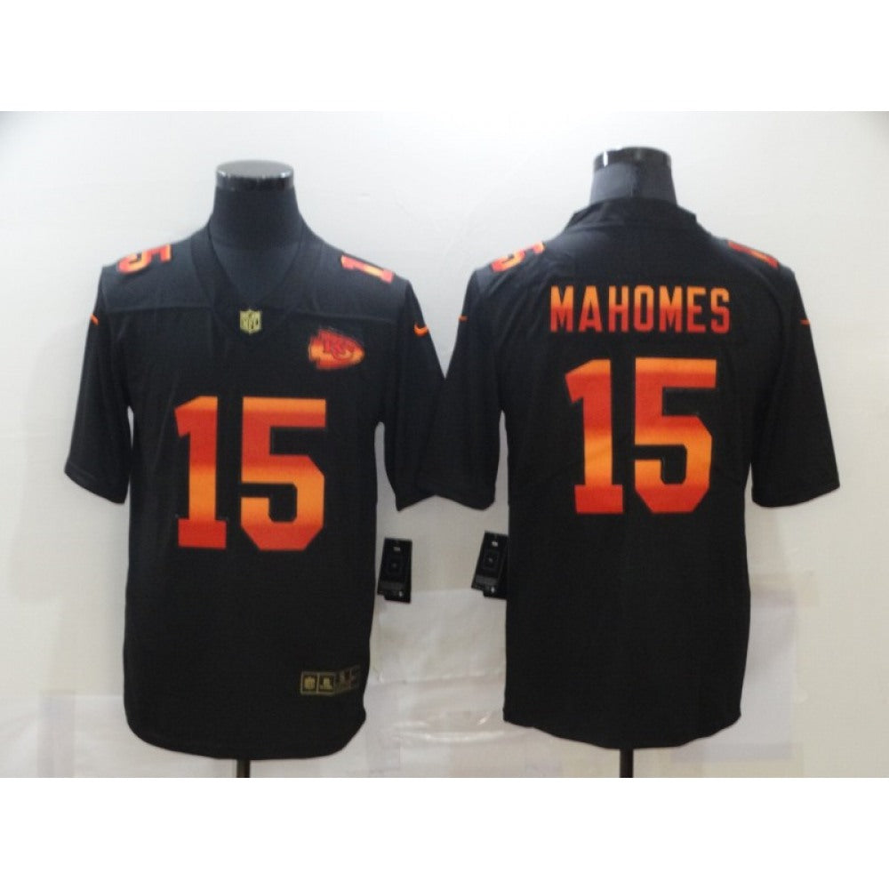 Men's Kansas City Chiefs #15 Patrick Mahomes 2020 Black Fashion Limited Stitched Jersey 