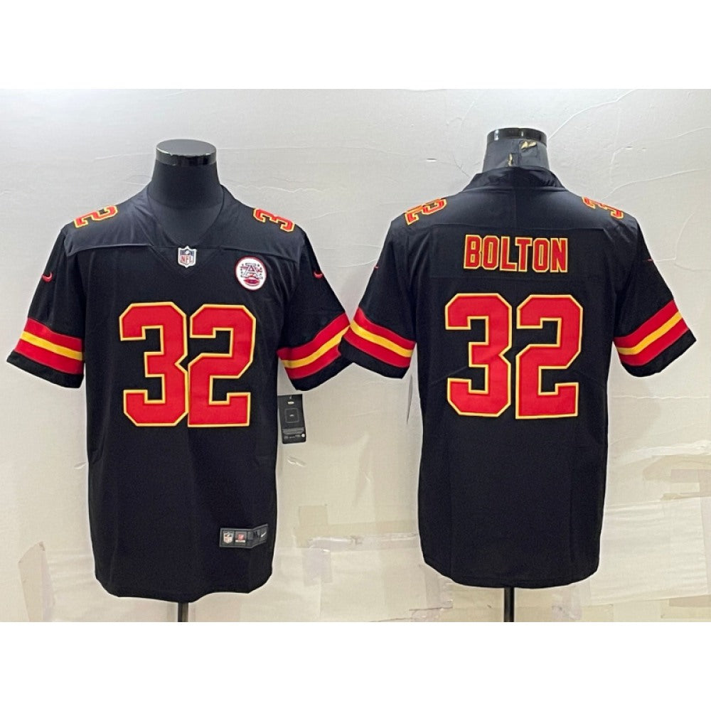 Men's Kansas City Chiefs #32 Nick Bolton Black Vapor Untouchable Limited Stitched Football Jersey 