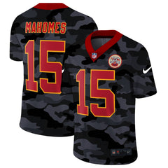 Men's Kansas City Chiefs #15 Patrick Mahomes Camo Limited Stitched Jersey 