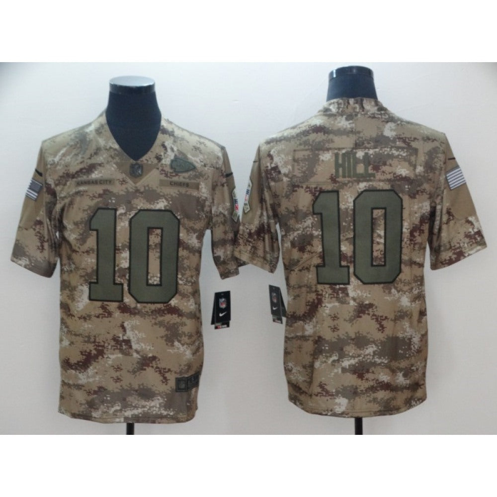 Men's Kansas City Chiefs #10 Tyreek Hill 2018 Camo Salute to Service Limited Stitched NFL Jersey 