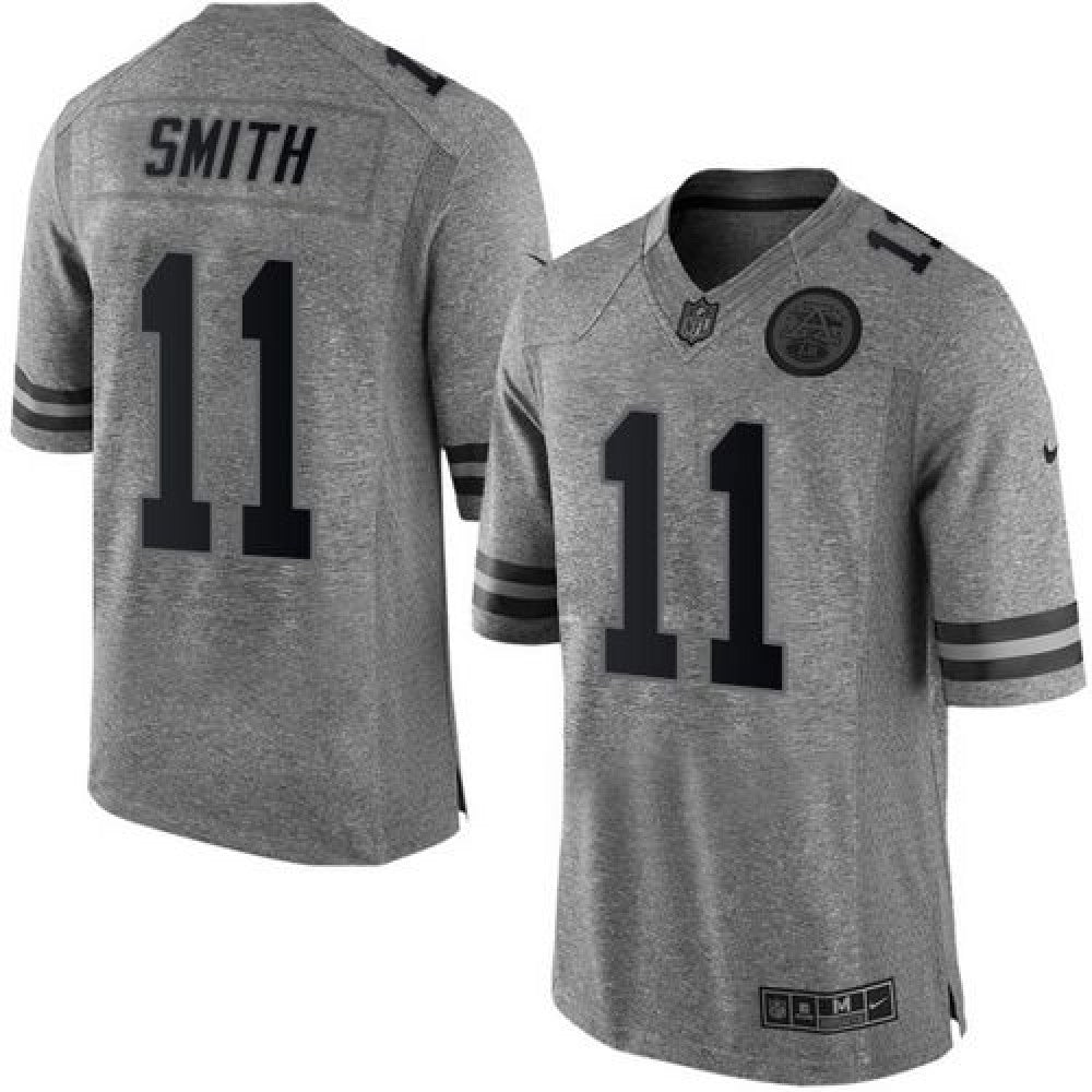 Chiefs #11 Alex Smith Gray Men's Stitched NFL Limited Gridiron Gray Jersey 
