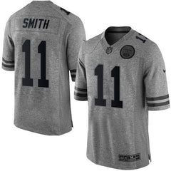 Chiefs #11 Alex Smith Gray Men's Stitched NFL Limited Gridiron Gray Jersey 