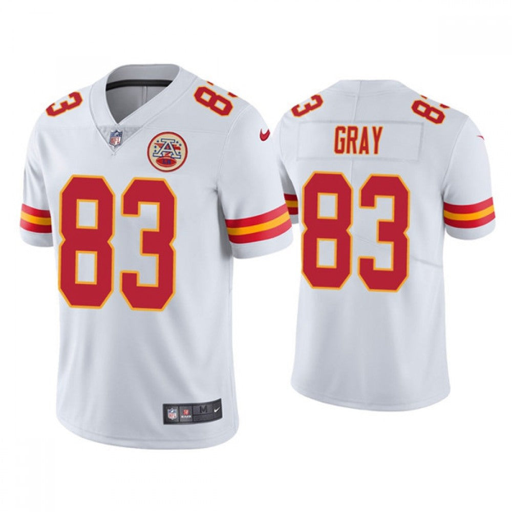 Men's Kansas City Chiefs #83 Noah Gray White Limited Stitched NFL Jersey 