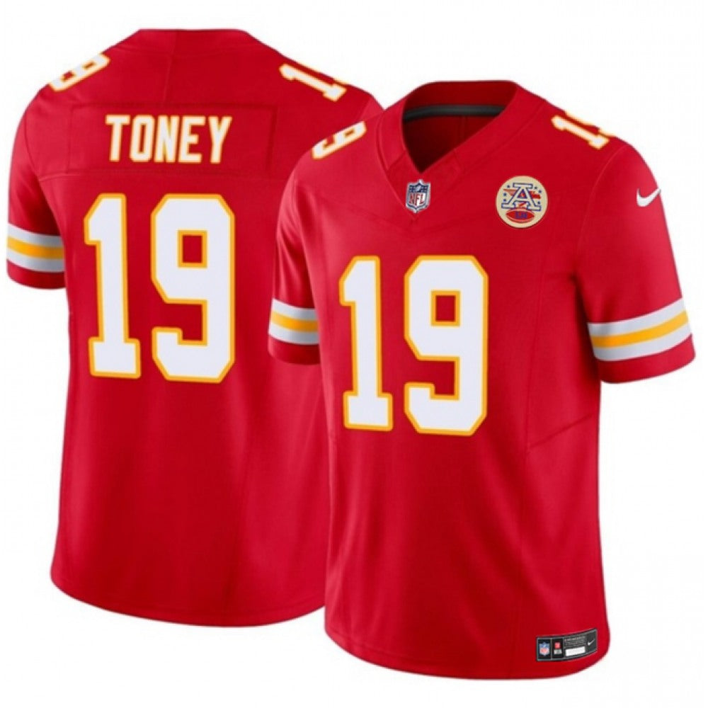 Men's Kansas City Chiefs #19 Kadarius Toney Red 2023 F.U.S.E. Vapor Untouchable Limited Stitched Jersey 
