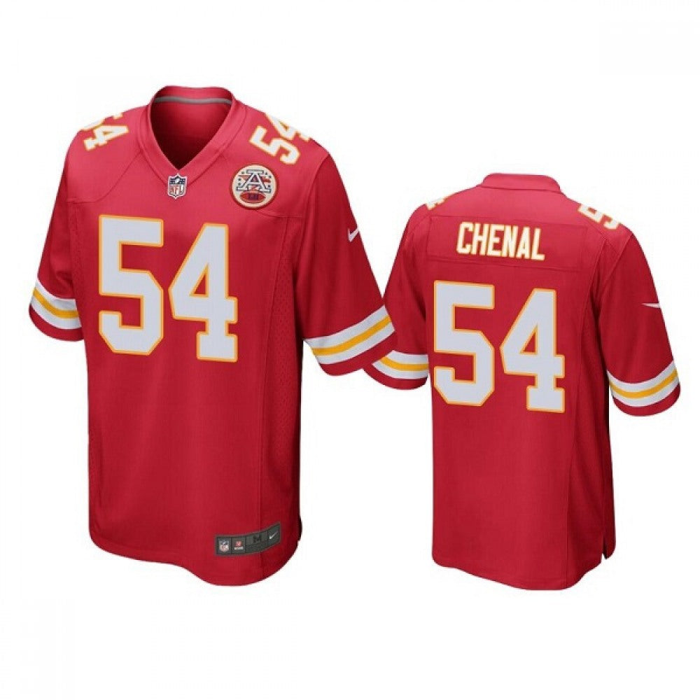Men's Kansas City Chiefs #54 Leo Chenal Red Stitched Football Jersey 