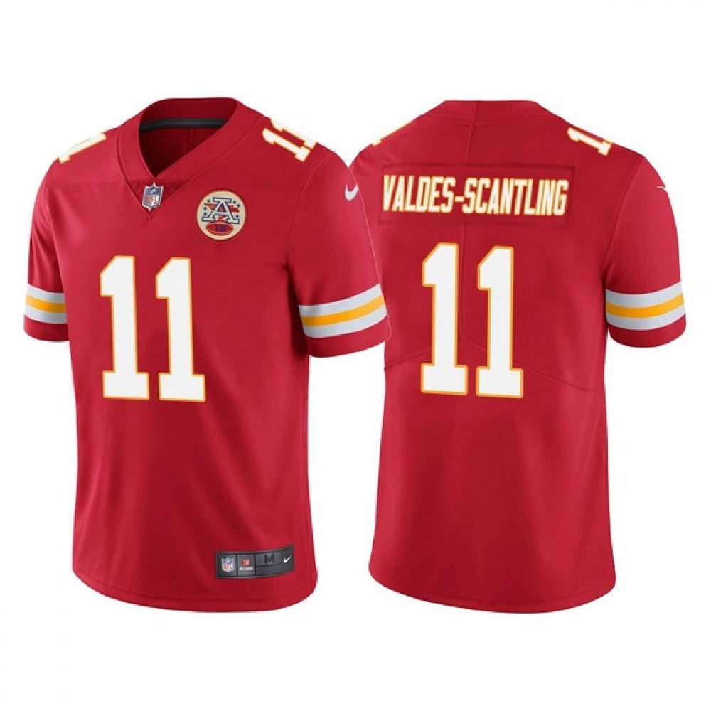 Men's Kansas City Chiefs #11 Marquez Valdes-Scantling Red Vapor Untouchable Limited Stitched Football Jersey 