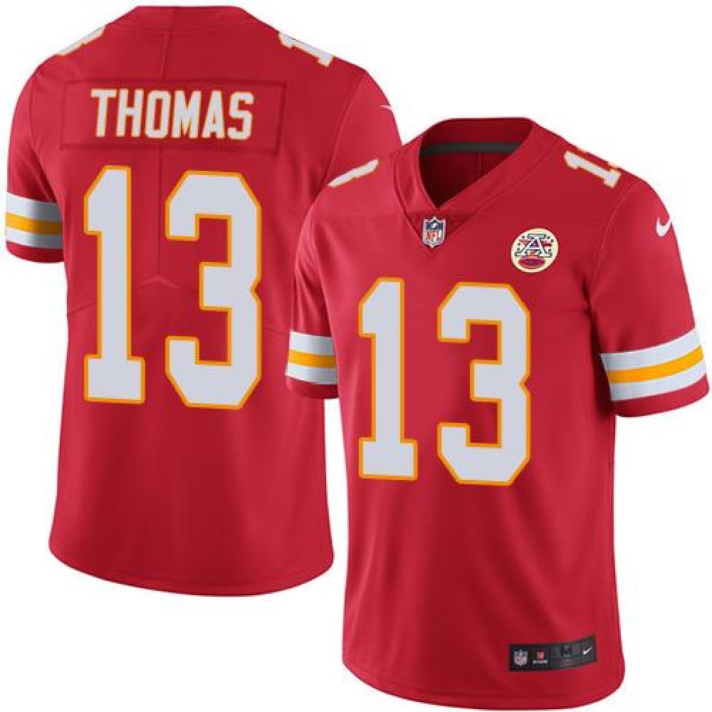 Chiefs #13 De'Anthony Thomas Red Men's Stitched NFL Limited Rush Jersey 