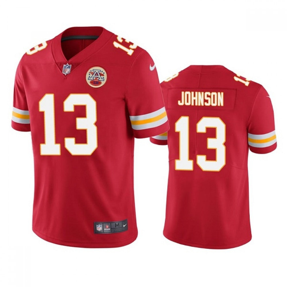 Men's Kansas City Chiefs #13 Nazeeh Johnson Red Vapor Untouchable Limited Stitched Football Jersey 