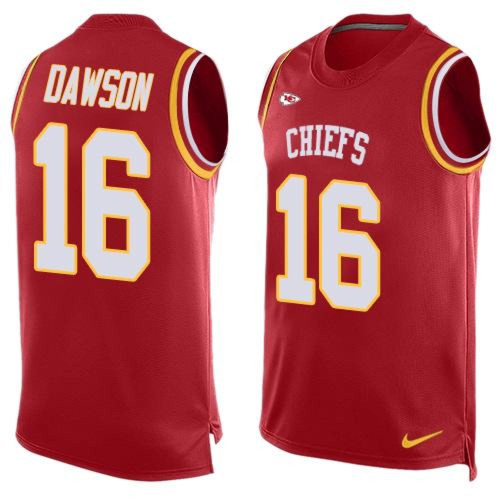 Chiefs #16 Len Dawson Red Team Color Men's Stitched NFL Limited Tank Top Jersey 