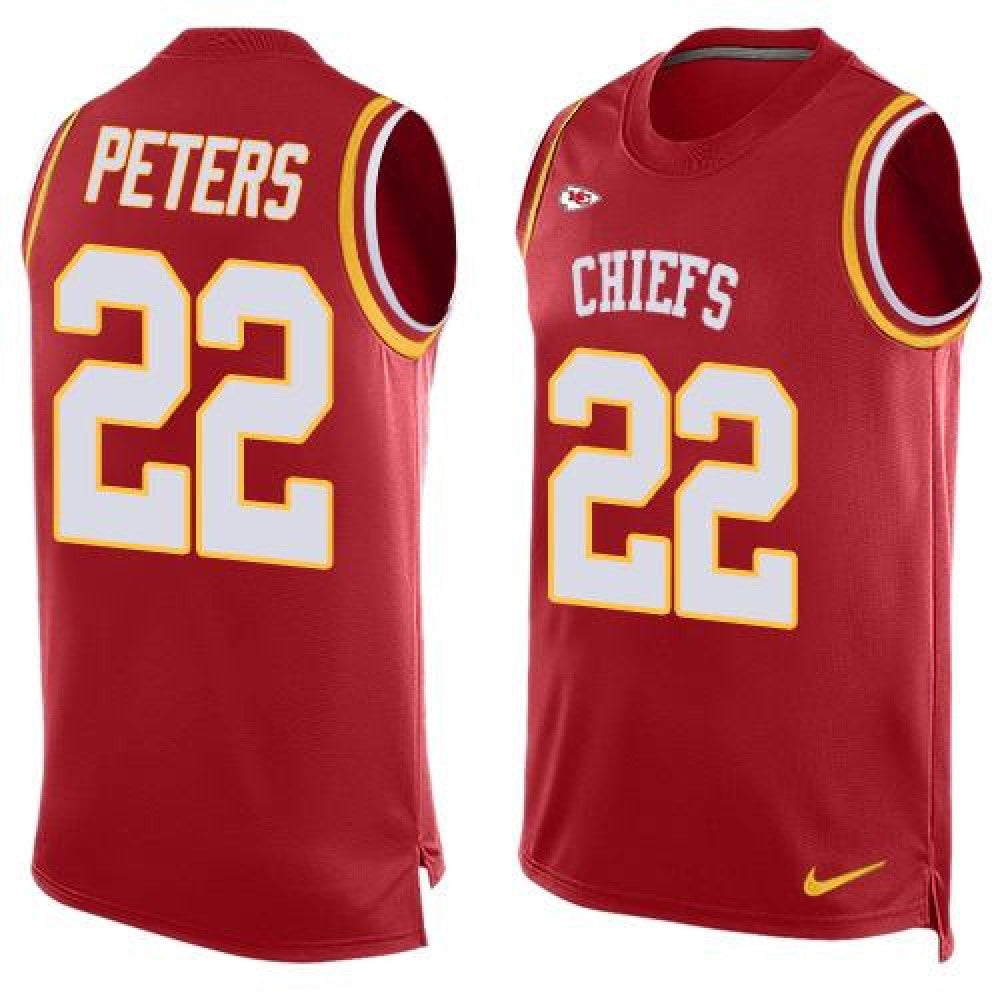 Chiefs #22 Marcus Peters Red Team Color Men's Stitched NFL Limited Tank Top Jersey 