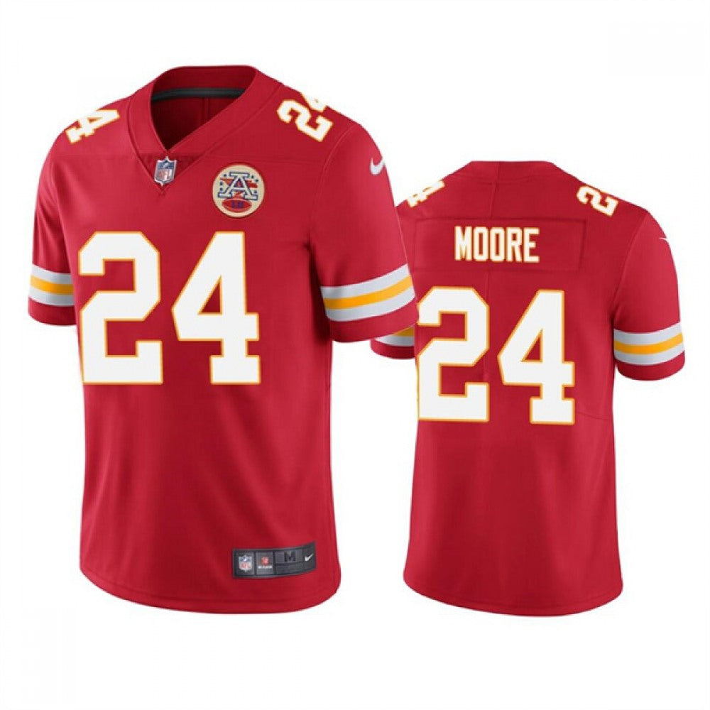 Men's Kansas City Chiefs #24 Skyy Moore Red Vapor Untouchable Limited Stitched Football Jersey 
