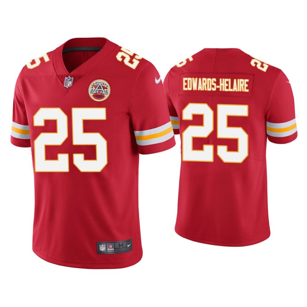 Men's Kansas City Chiefs #25 Clyde Edwards-Helaire Red Vapor Untouchable Limited Stitched Jersey 