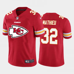 Men's Kansas City Chiefs #32 Tyrann Mathieu Red 2020 Team Big Logo Limited Stitched Jersey 