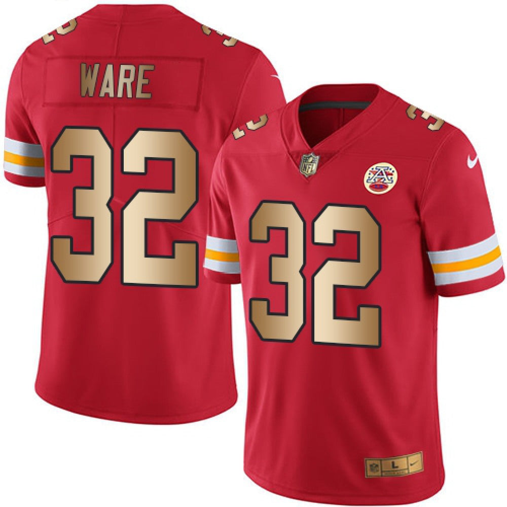 Chiefs #32 Spencer Ware Red Men's Stitched NFL Limited Gold Rush Jersey 