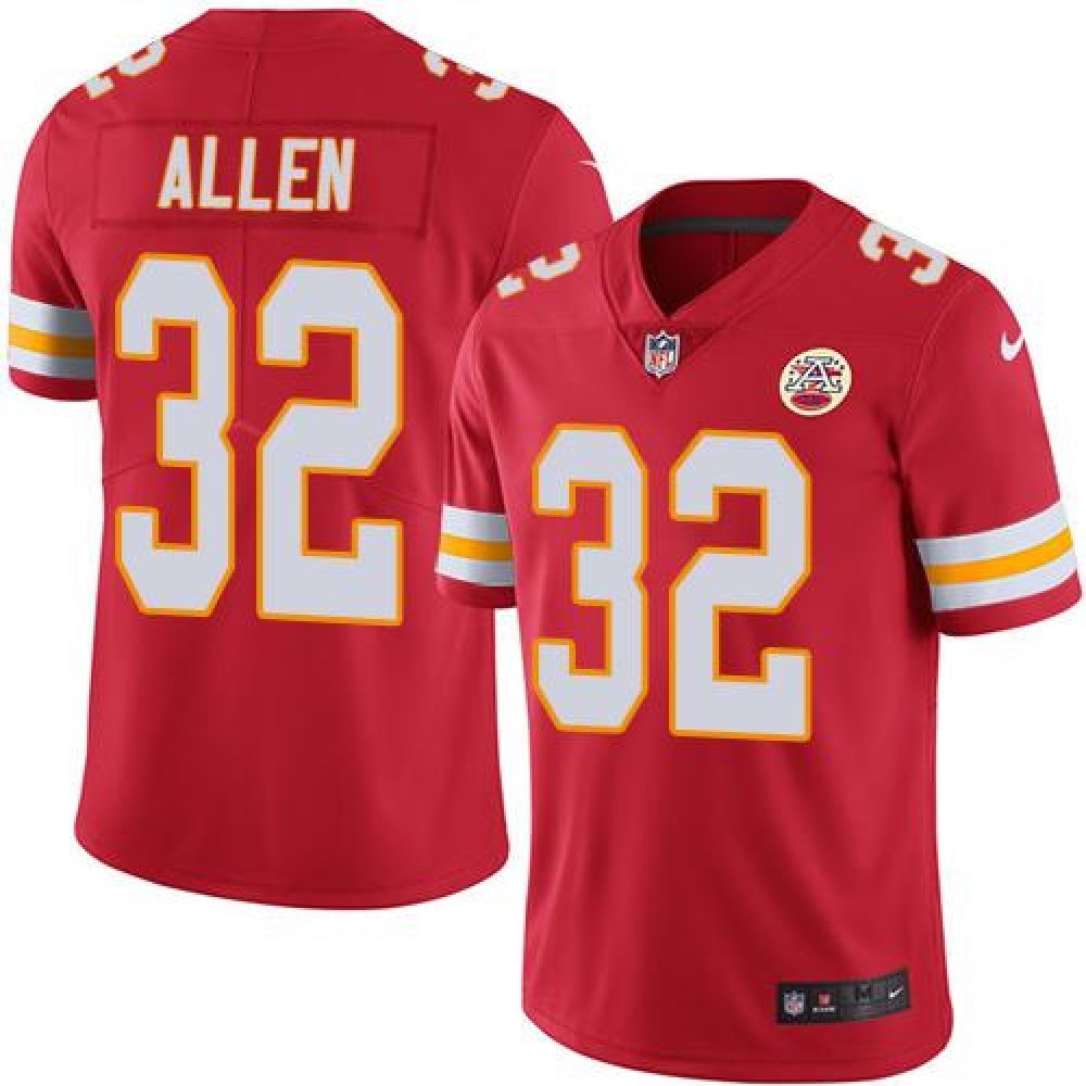 Chiefs #32 Marcus Allen Red Men's Stitched NFL Limited Rush Jersey 