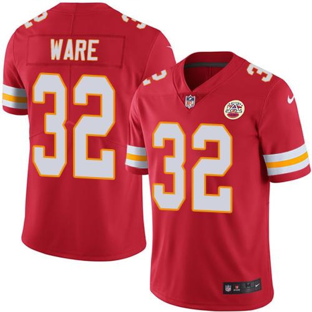 Chiefs #32 Spencer Ware Red Men's Stitched NFL Limited Rush Jersey 